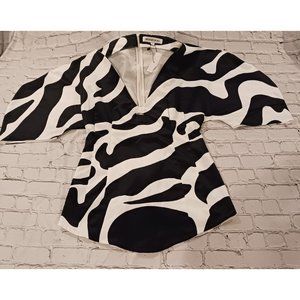 Mother of All Jessica Dress Printed Zebra Black and White Small/NWOT, Small